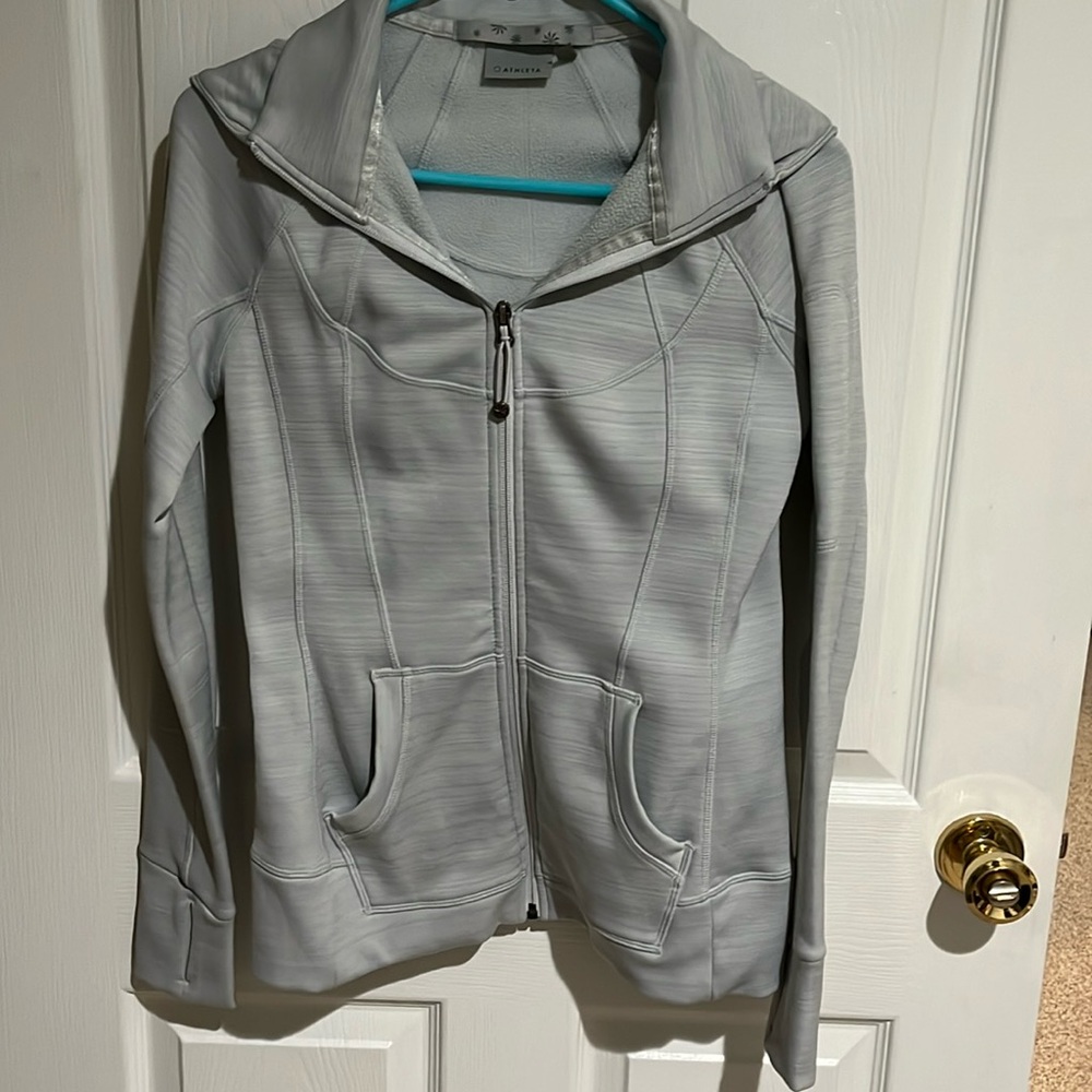 Athleta womans size small full zip hooded stretch top